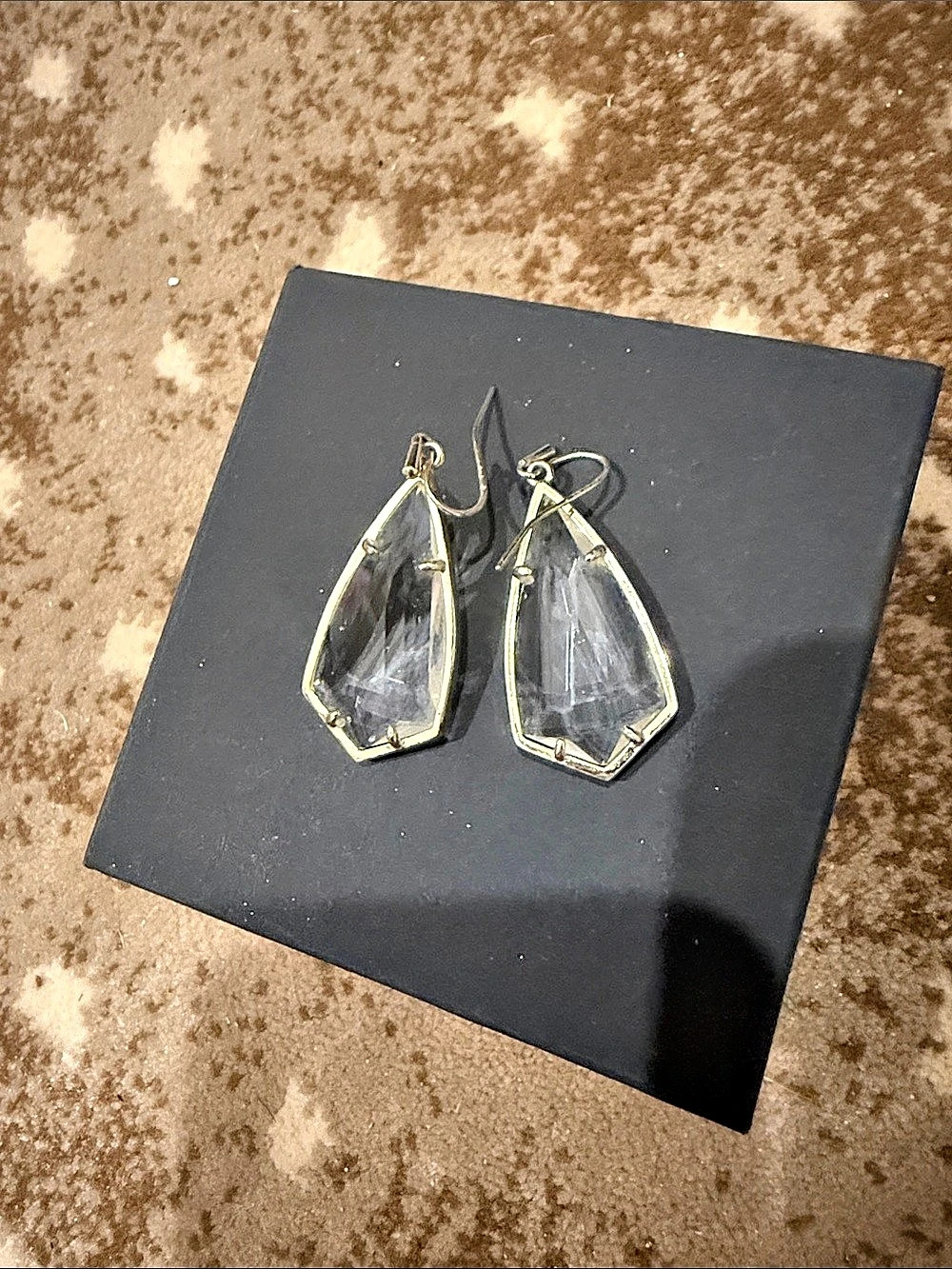 Kendra Scott Danielle Statement Earrings Clear & Gold Earrings